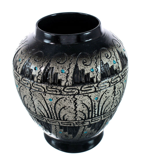 Navajo Indian Hand Crafted Pot By Artist Dewayne Eskeets SN20019